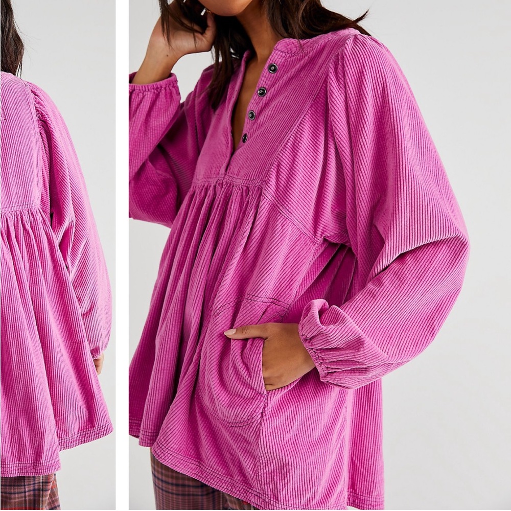 NWT Free People Covered in Cord Tunic, XS